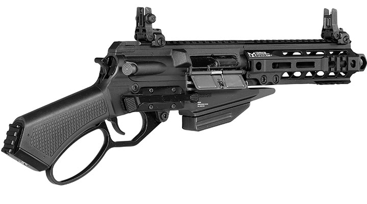 G&G LevAR 7 Zoll Shorty-Rifle Gas Lever Action Vollmetall 6mm BB schwarz Bild 4