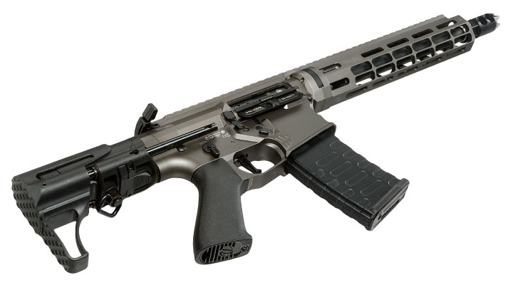 APS / EMG Falkor Defense Blitz Compact CRS eSilver Edge SDU-MosFet Vollmetall S-AEG 6mm grau Bild 4