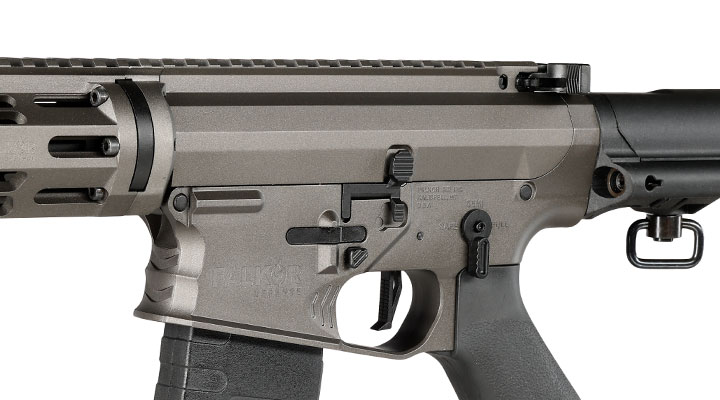 APS / EMG Falkor Defense Blitz Compact CRS eSilver Edge SDU-MosFet Vollmetall S-AEG 6mm grau Bild 7