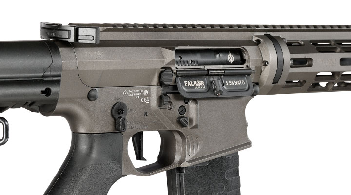 APS / EMG Falkor Defense Blitz Compact CRS eSilver Edge SDU-MosFet Vollmetall S-AEG 6mm grau Bild 8