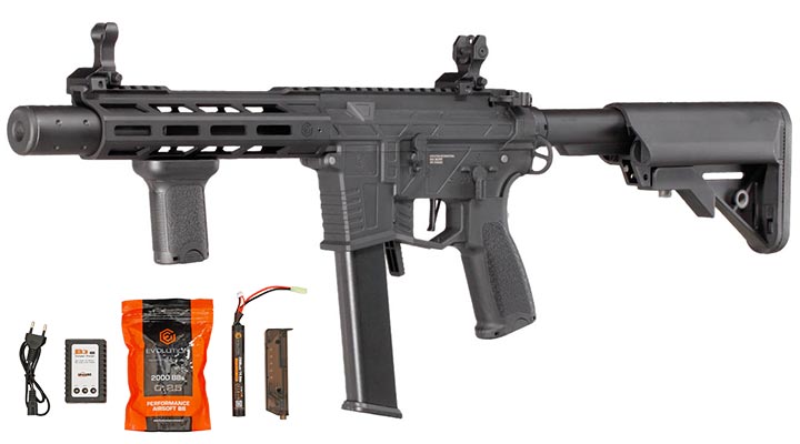 Evolution Reaper 9mm S EMR S PCC Carbontech S-AEG 6mm BB schwarz - Komplettset