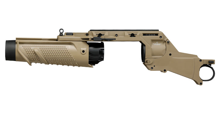 VFC EGLM 40mm Granatwerfer f. SCAR-L / MK16 und SCAR-H / MK17 Airsoftgewehre tan Bild 2