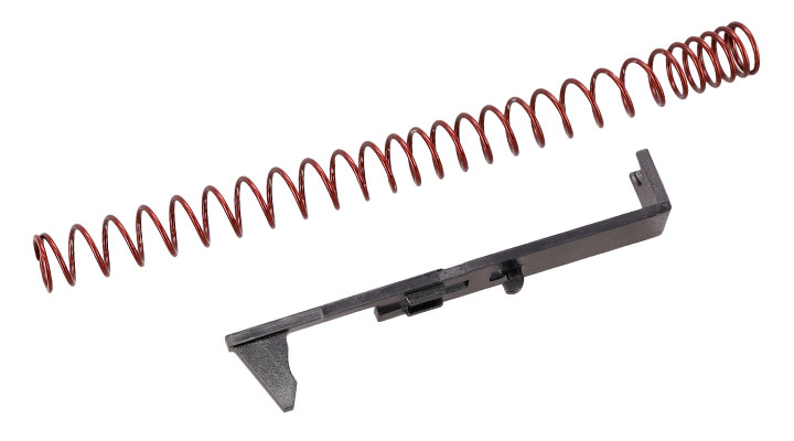 ICS M4 / M16 Split-Design Gearbox M120 komplett Standard Bore-Up Version oben silber MA-56 Bild 8