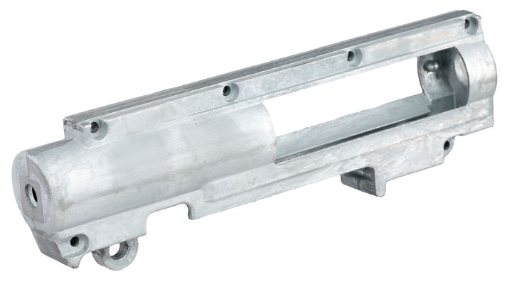 ICS M4 / M16 Split-Design Gearbox M120 komplett Standard Version oben silber MA-47 Bild 2