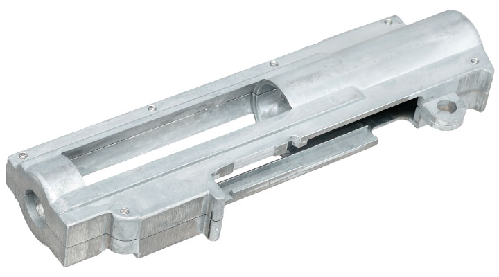 ICS M4 / M16 Split-Design Gearbox M120 komplett Standard Version oben silber MA-47 Bild 5