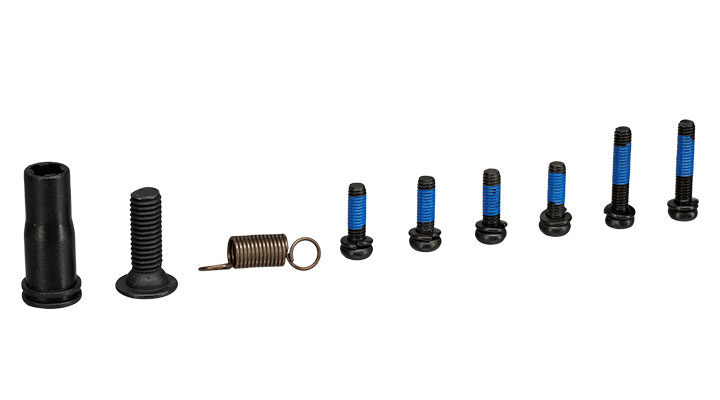 ICS M4 / M16 Split-Design Gearbox M120 komplett Standard Version oben silber MA-47 Bild 9