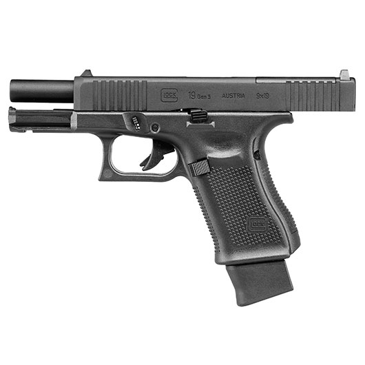 Glock 19 Gen. 5 MOS Airsoft mit Metallschlitten CO2 BlowBack 6mm BB schwarz Bild 2