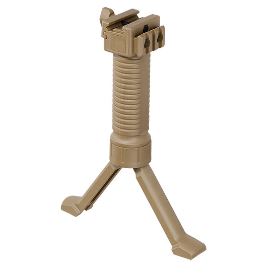 Nuprol Tactical Bipod Frontgriff mit integriertem Zweibein f. 20 - 22mm Schienen tan Bild 1