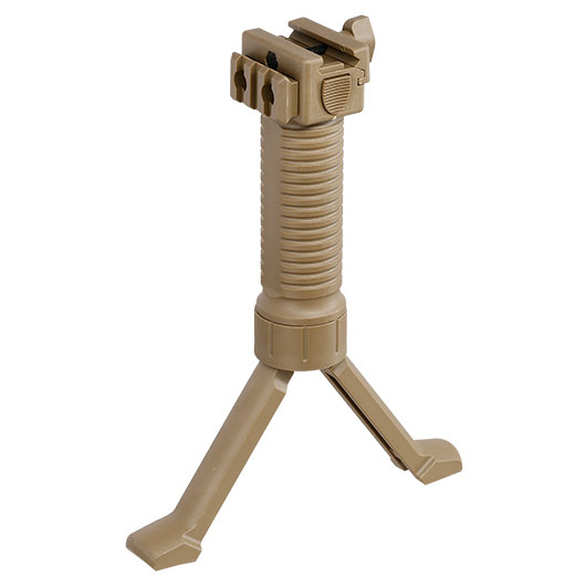 Nuprol Tactical Bipod Frontgriff mit integriertem Zweibein f. 20 - 22mm Schienen tan Bild 3