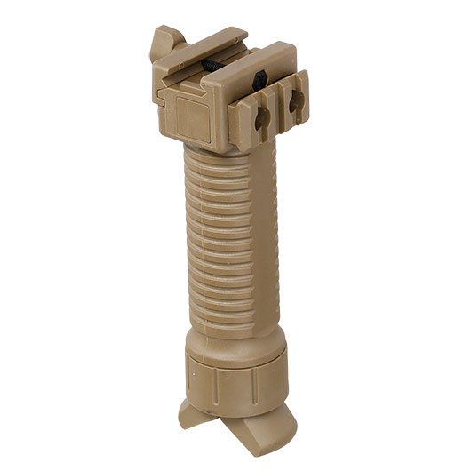 Nuprol Tactical Bipod Frontgriff mit integriertem Zweibein f. 20 - 22mm Schienen tan Bild 4