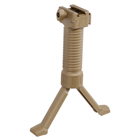 Nuprol Tactical Bipod Frontgriff mit integriertem Zweibein f. 20 - 22mm Schienen tan Bild 5