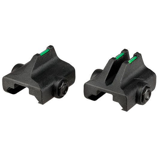 Vorsk VMP-2 V-Sight Zielvisier-Set mit integrierten Fiber-Optiken f. 20 - 22 mm Schienen schwarz