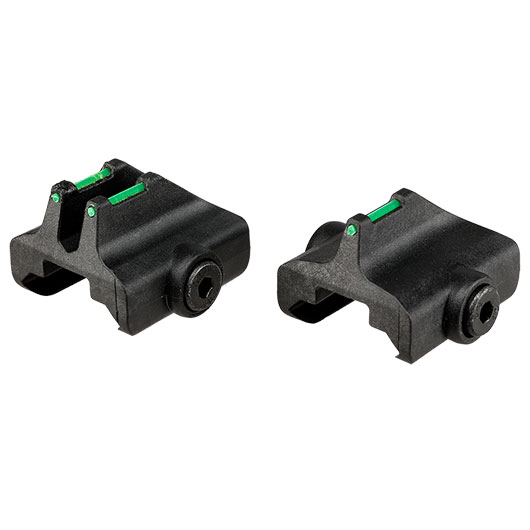 Vorsk VMP-2 V-Sight Zielvisier-Set mit integrierten Fiber-Optiken f. 20 - 22 mm Schienen schwarz Bild 1
