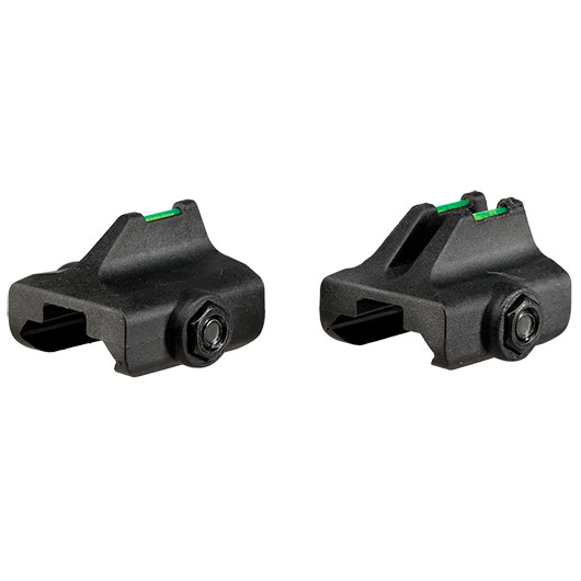 Vorsk VMP-2 V-Sight Zielvisier-Set mit integrierten Fiber-Optiken f. 20 - 22 mm Schienen schwarz Bild 3