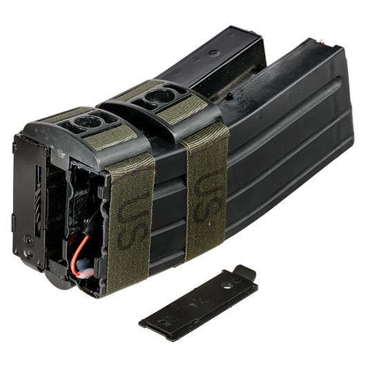 Nuprol M4 / M16 Dual-Magazin mit Sound-Control 800 Schuss schwarz - elektrisch Bild 4