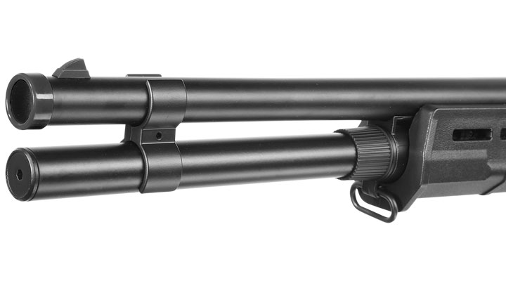 Cyma M870 MP-Style Shotgun Long-Type Tri-Barrel Vollmetall Springer 6mm BB schwarz Bild 6