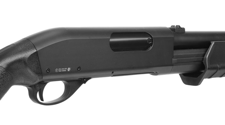 Cyma M870 MP-Style Shotgun Long-Type Tri-Barrel Vollmetall Springer 6mm BB schwarz Bild 8