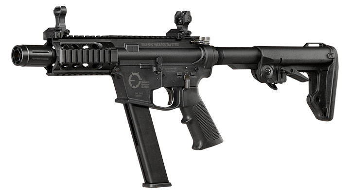 King Arms TWS 9mm SBR Lite Polymergehuse Gas-Blow-Back 6mm BB schwarz