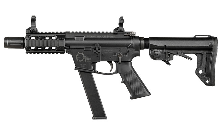 King Arms TWS 9mm SBR Lite Polymergehuse Gas-Blow-Back 6mm BB schwarz Bild 1
