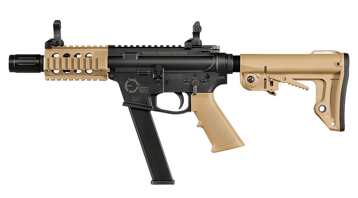 King Arms TWS 9mm SBR Lite Polymergehuse Gas-Blow-Back 6mm BB Dualtone Bild 1