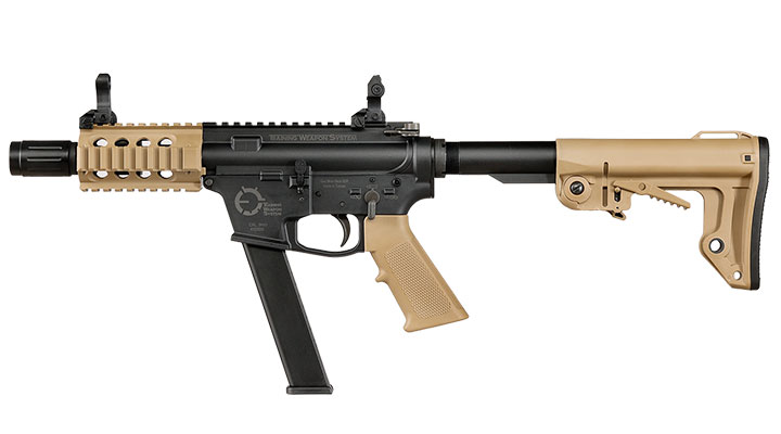 King Arms TWS 9mm SBR Lite Polymergehuse Gas-Blow-Back 6mm BB Dualtone Bild 2
