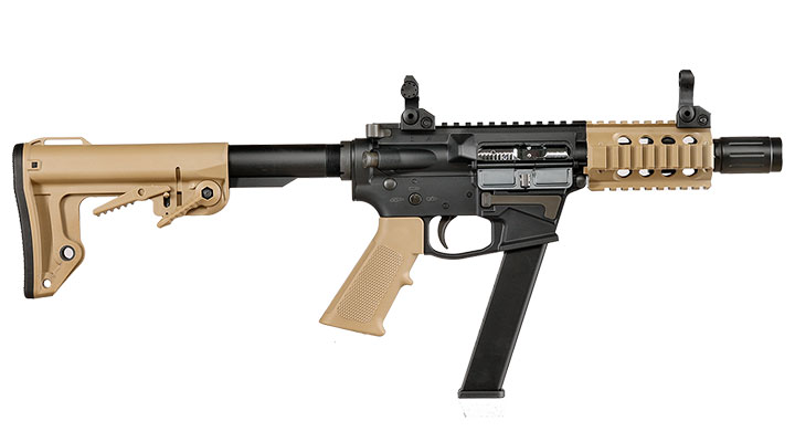 King Arms TWS 9mm SBR Lite Polymergehuse Gas-Blow-Back 6mm BB Dualtone Bild 3