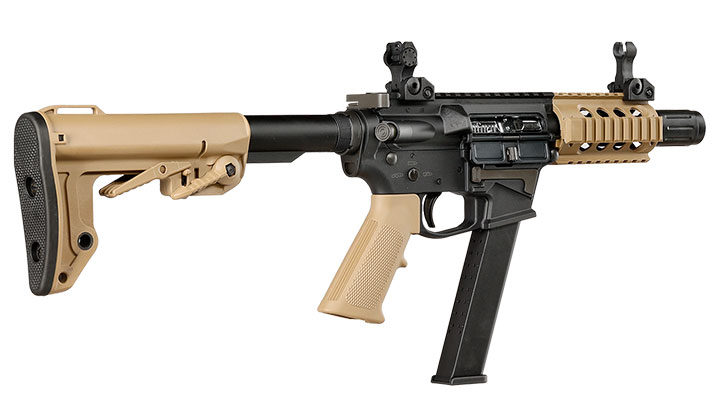 King Arms TWS 9mm SBR Lite Polymergehuse Gas-Blow-Back 6mm BB Dualtone Bild 4