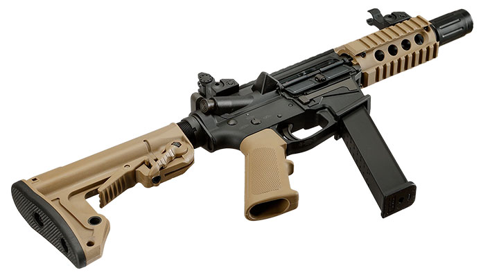 King Arms TWS 9mm SBR Lite Polymergehuse Gas-Blow-Back 6mm BB Dualtone Bild 5