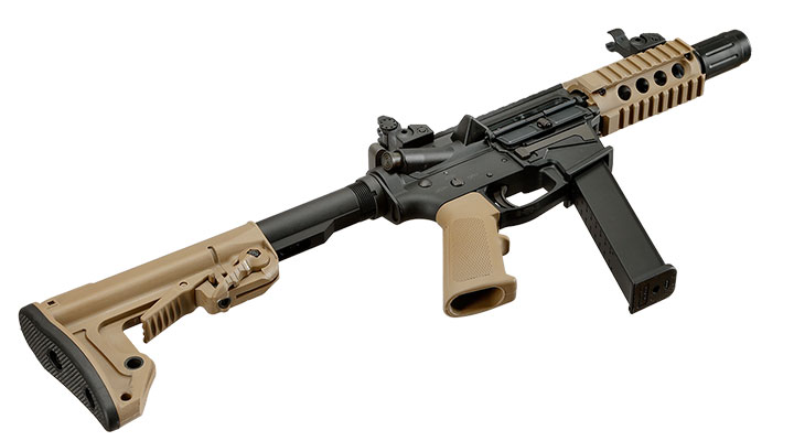 King Arms TWS 9mm SBR Lite Polymergehuse Gas-Blow-Back 6mm BB Dualtone Bild 6