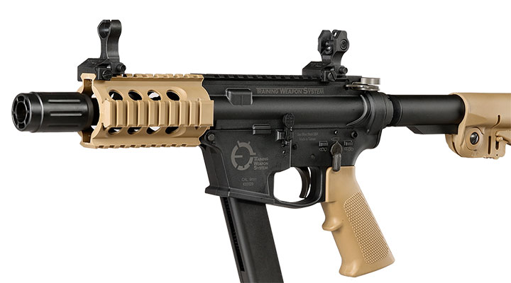 King Arms TWS 9mm SBR Lite Polymergehuse Gas-Blow-Back 6mm BB Dualtone Bild 8