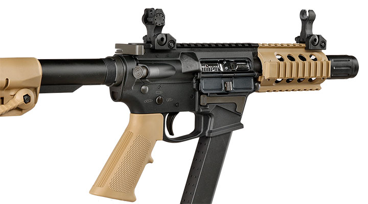 King Arms TWS 9mm SBR Lite Polymergehuse Gas-Blow-Back 6mm BB Dualtone Bild 9