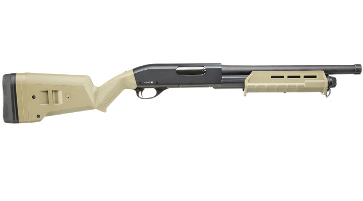 Cyma M870 MP-Style Shotgun Medium-Type Tri-Barrel Vollmetall Springer 6mm BB Dark Earth Bild 2