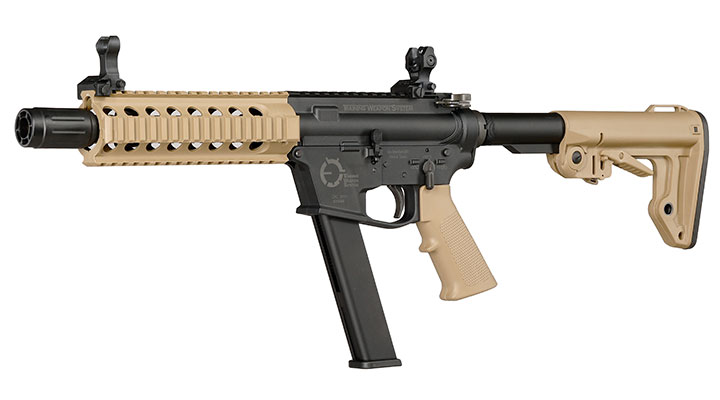 King Arms TWS 9mm Carbine Lite Polymergehuse Gas-Blow-Back 6mm BB Dualtone