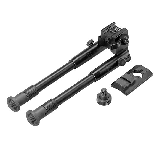 UTG Shooters Bipod Metall QD Zweibein - Gummife 205 - 250 mm schwarz