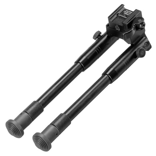 UTG Shooters Bipod Metall QD Zweibein - Gummife 205 - 250 mm schwarz Bild 1