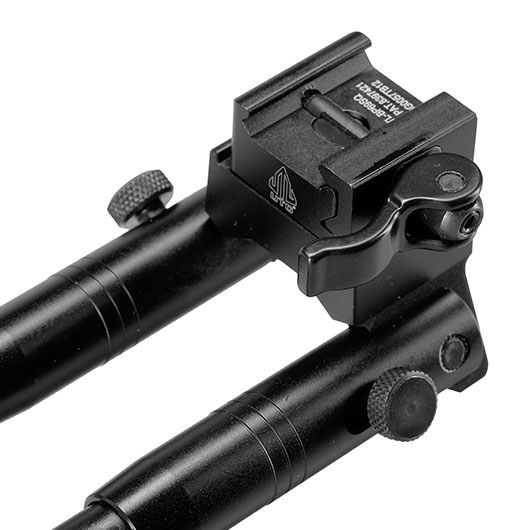 UTG Shooters Bipod Metall QD Zweibein - Gummife 205 - 250 mm schwarz Bild 4