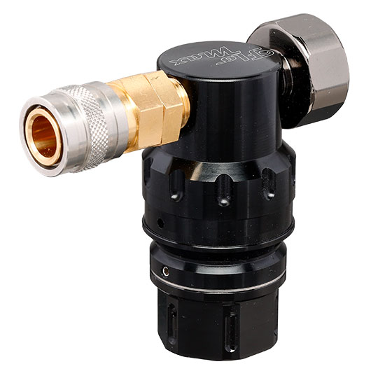 MechLabs Flo Max HPA Regulator schwarz inkl. 39 Zoll Braided Remote-Line schwarz - US-Version Bild 3