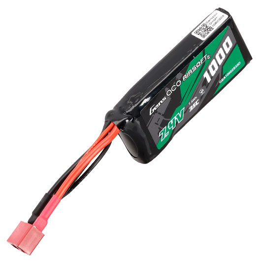 Gens Ace Airsoft LiPo Akku 7,4V 1000mAh 35C / 70C AN/PEQ Large-Type m. T-Stecker Anschluss Bild 2