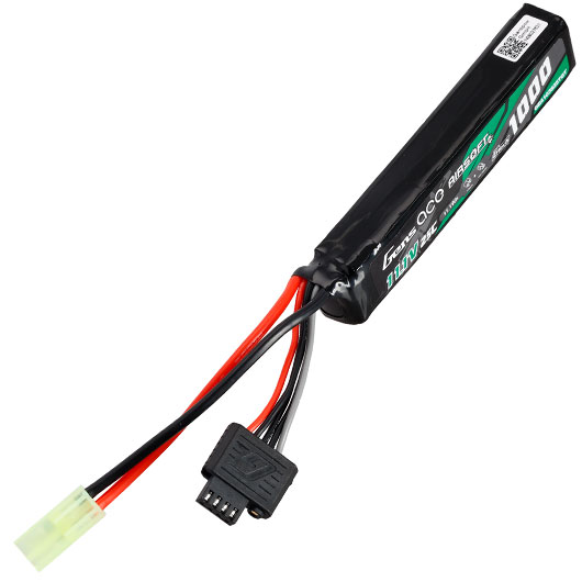 Gens Ace G-Tech Airsoft LiPo Akku 11,1V 1000mAh 25C / 80C Stock-Tube Type m. Mini-Tam Anschluss Bild 2