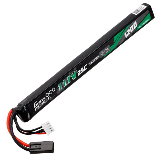 Gens Ace Airsoft LiPo Akku 11,1V 1200mAh 25C / 80C Stick-Type m. Mini-Tam Anschluss Bild 2