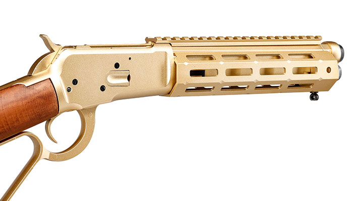 A&K M1873R Short LOCK Unterhebelrepetiergewehr Gas-Bolt-Action 6mm BB gold - Echtholz Version Bild 9