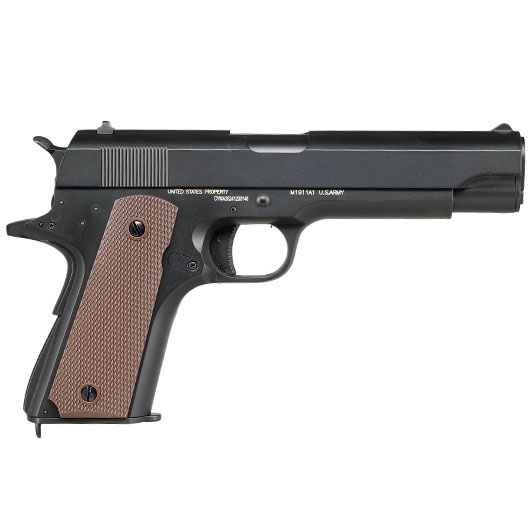 Cybergun Colt M1911A1 mit Metallschlitten Komplettset AEP 6mm BB schwarz - MosFet / LiPo Version Bild 2