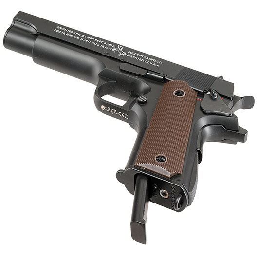 Cybergun Colt M1911A1 mit Metallschlitten Komplettset AEP 6mm BB schwarz - MosFet / LiPo Version Bild 4
