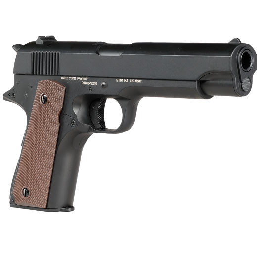 Cybergun Colt M1911A1 mit Metallschlitten Komplettset AEP 6mm BB schwarz - MosFet / LiPo Version Bild 6