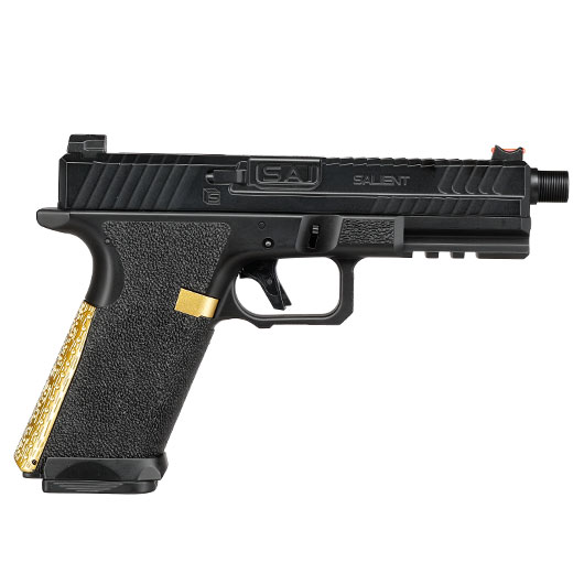 EMG / Salient Arms Int. BLU mit Metallschlitten Komplettset AEP 6mm BB schwarz / gold - MosFet / LiPo Version Bild 2