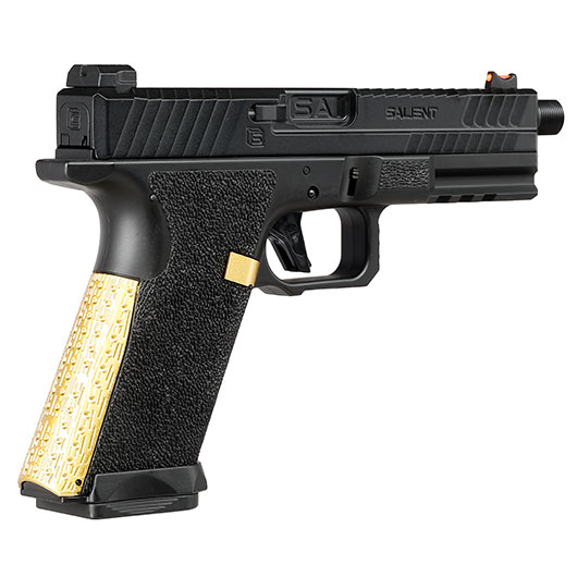 EMG / Salient Arms Int. BLU mit Metallschlitten Komplettset AEP 6mm BB schwarz / gold - MosFet / LiPo Version Bild 3
