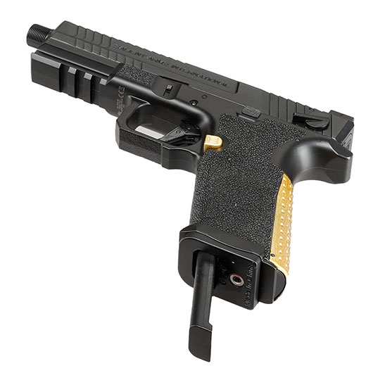 EMG / Salient Arms Int. BLU mit Metallschlitten Komplettset AEP 6mm BB schwarz / gold - MosFet / LiPo Version Bild 4