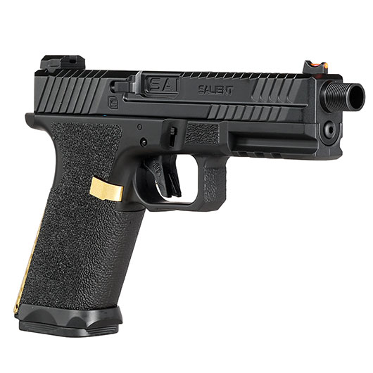 EMG / Salient Arms Int. BLU mit Metallschlitten Komplettset AEP 6mm BB schwarz / gold - MosFet / LiPo Version Bild 6