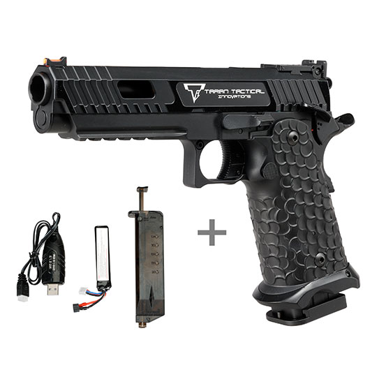 EMG / TTI Innovations Combat Master 2011 JW3 mit Metallschlitten Komplettset AEP 6mm BB schwarz - MosFet / LiPo Version