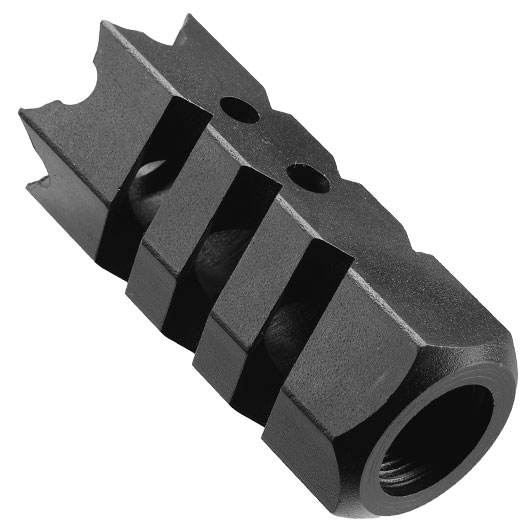 Evolution CNC Stahl Shark Flash-Suppressor schwarz 14mm- Bild 3